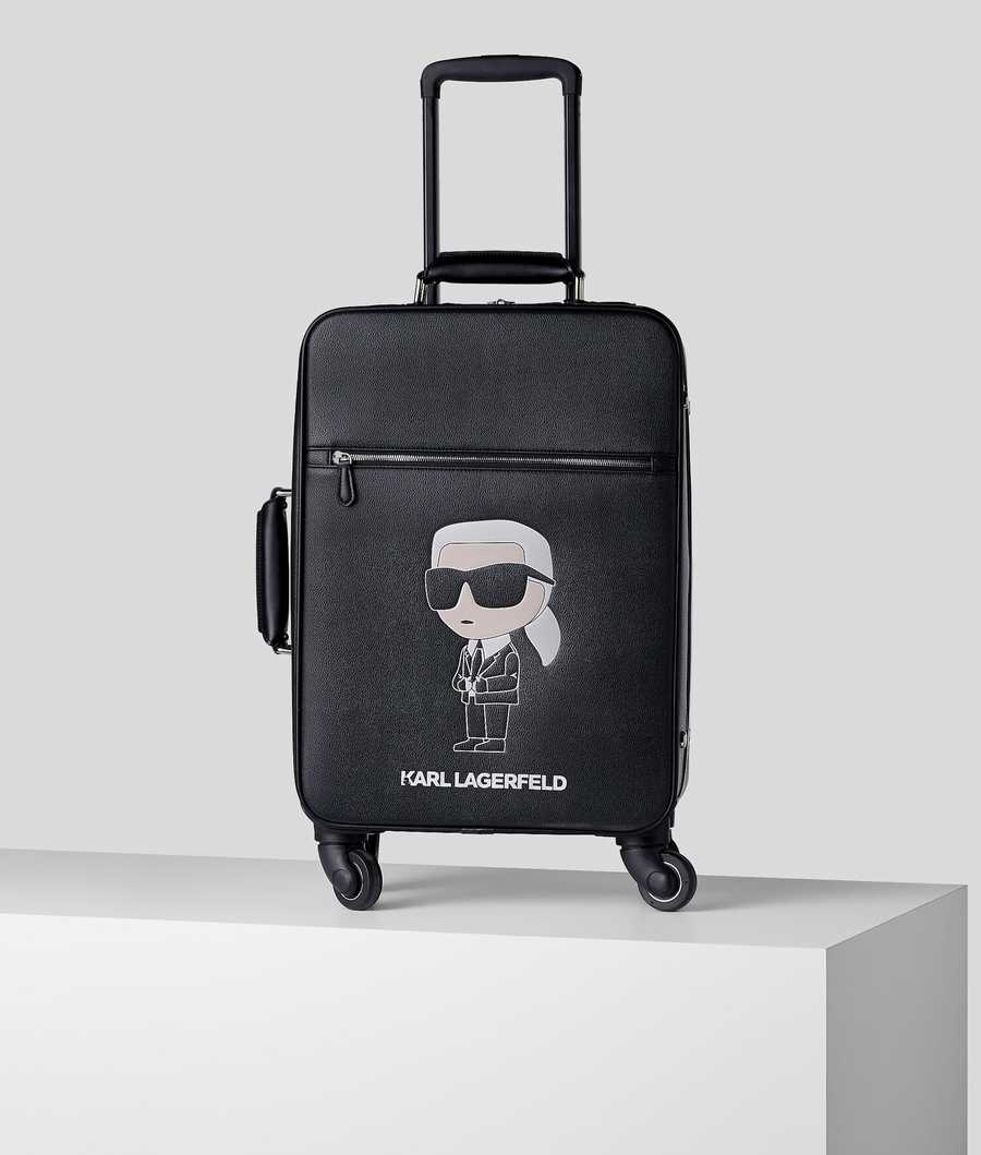 trainer cafe maandelijks Karl Lagerfeld Travel Bags Online - Black K/Ikonik 2.0 Coated Canvas Womens